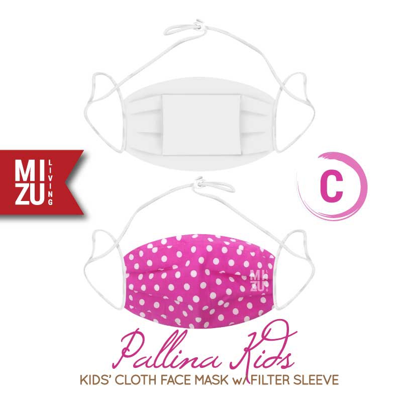 [SALE] MIZU PALLINA KIDS Cloth Face Mask Masker Anak Kain Corak 3 Ply Sarung Filter NON-MEDIS-C