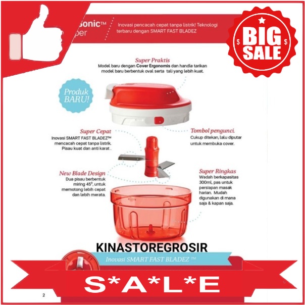 Tupperware SuperSonic Chopper pencacah manual tanpa listrik Tupperware Original