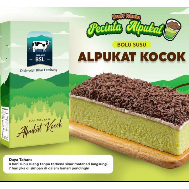 BSL Bolu Susu Lembang varian Alpukat Kocok Bolu Lembang rasa Alpukat new varian topping coklat