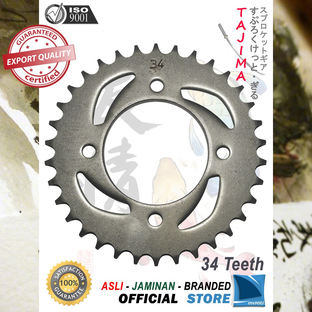 Gigi Tarik 28T~ 38T YAMAHA Force FI - Injection Gir Belakang - Rear Sprocket Gear TAJIMA