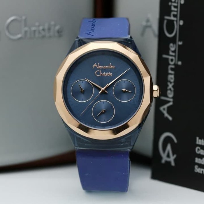 JAM TANGAN WANITA ALEXANDRE CHRISTIE AC 2808 RUBBER ORIGINAL GARANSI RESMI 1 TAHUN