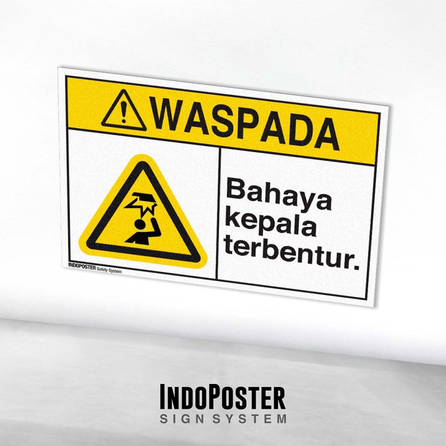 

Stiker Label Safety Sign Rambu K3 ANSI Bahaya Kepala Terbentur