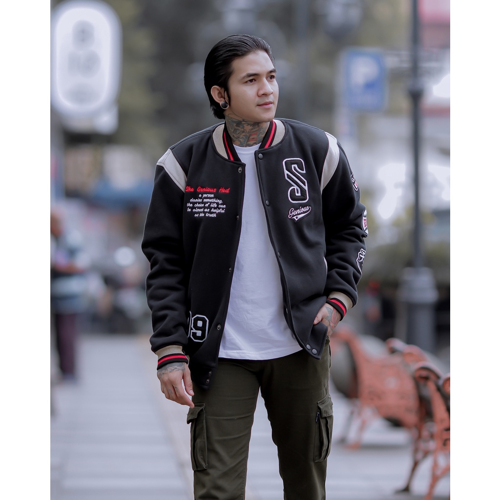 Jaket Varsity Baseball Unisex Original Genious
