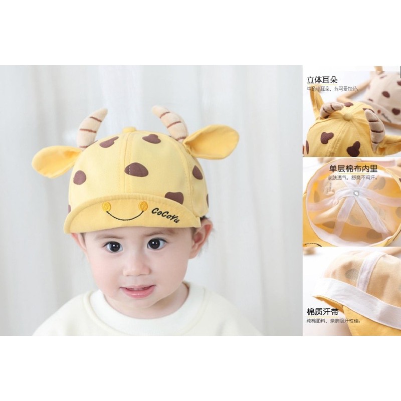 6-20 bulan Topi Baseball/Bucket Anak Bayi Balita Laki Laki / Perempuan model Tanduk Deer Goat /Baby Toddler Hat