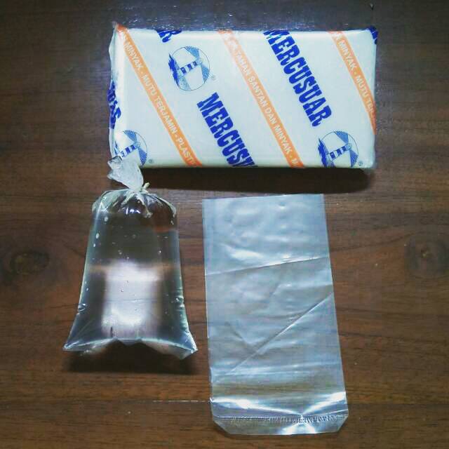 Plastik Es ukuran 8 x 15/es lilin/ susu kedelai/es batu/tahan minyak/santan