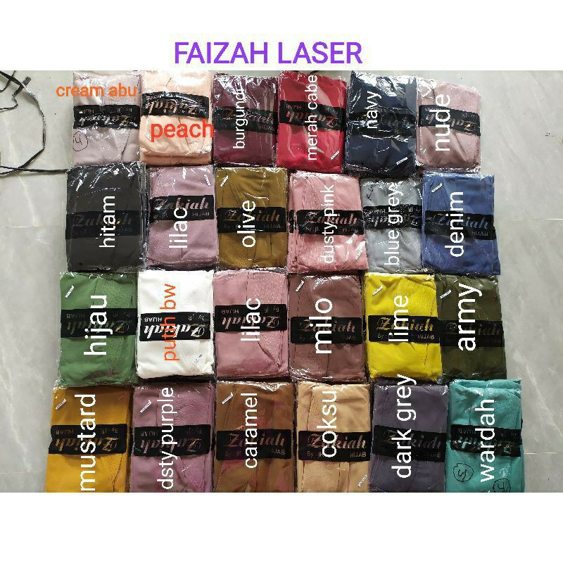 ORIGINAL ZAKIAH))) Khimar Ceruty FAIZAH LASER