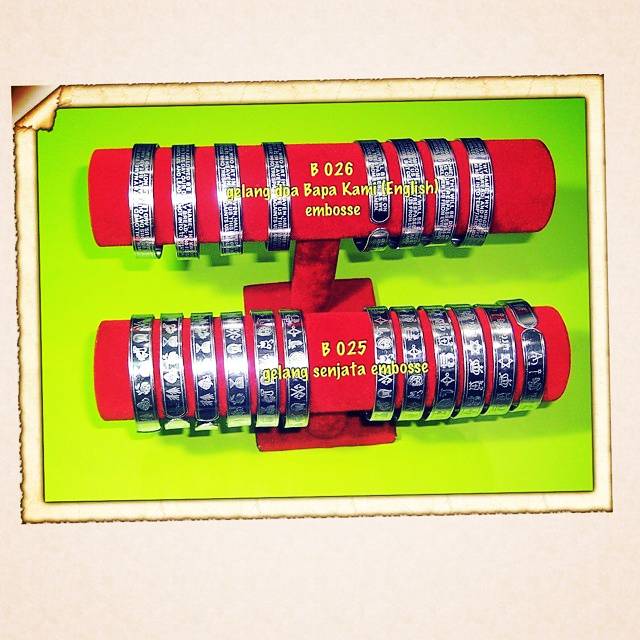 Gelang monel doa Bapa Kami  &  Gelang simbol