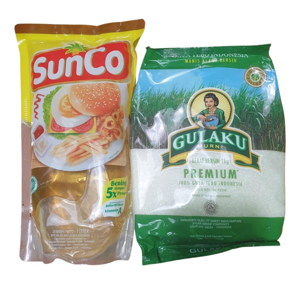 

Paket Sembako Minyak Goreng Sunco 1L + Gulaku Hijau 1kg