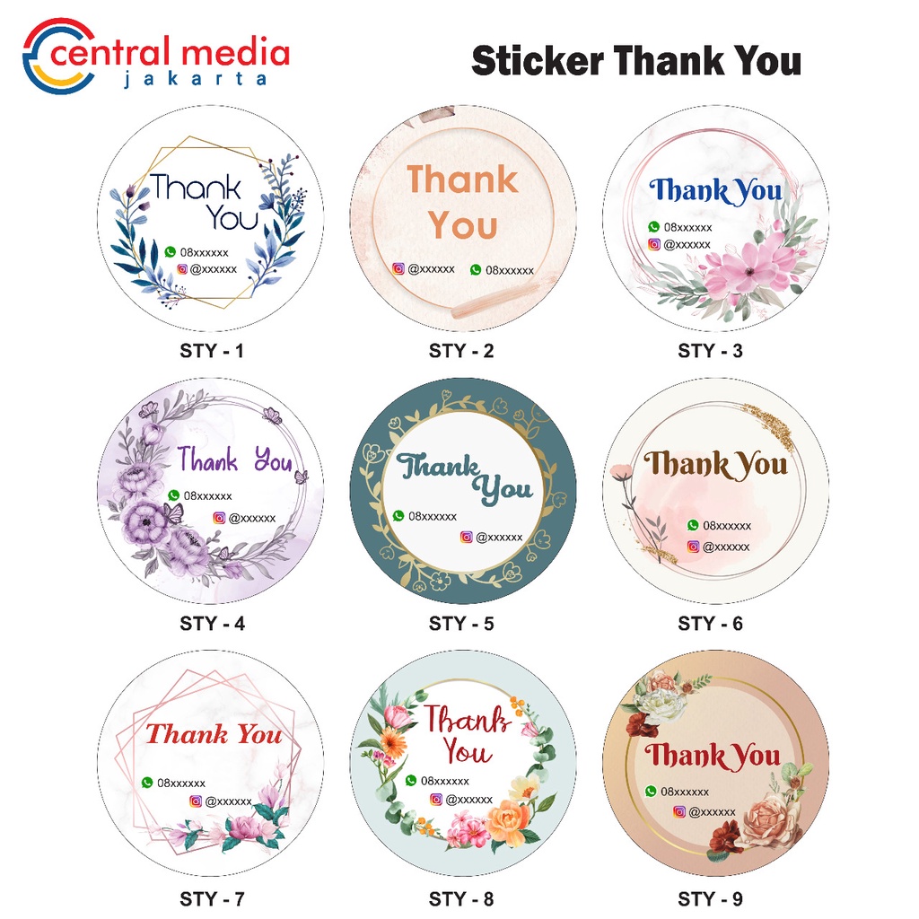 

Cetak Sticker Thank You Online Shop Custom Stiker Label Kemasan Produk Makanan Minuman