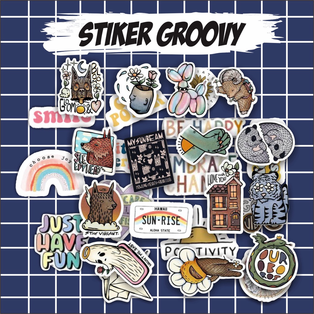 

[Ready Stok] STIKER GROOVY CUTE STICKER UNTUK LAPTOP