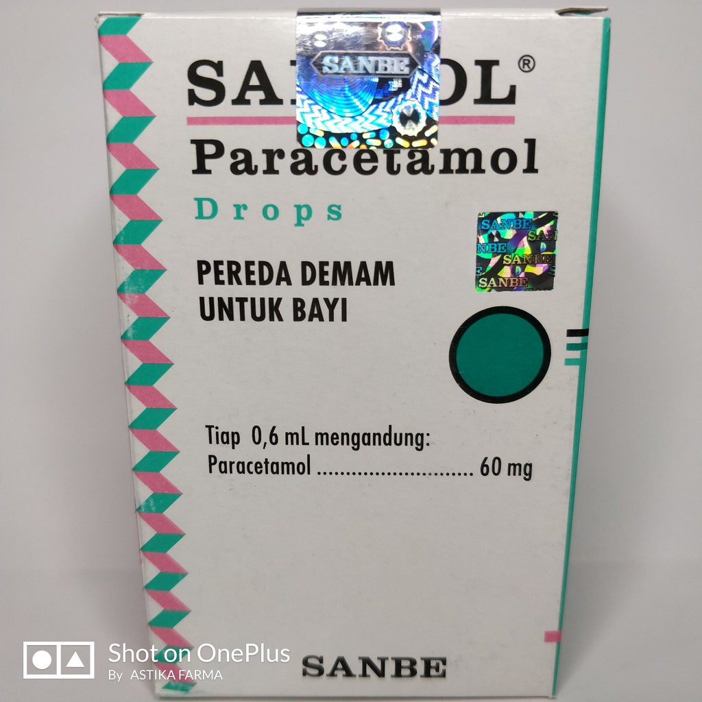 SANMOL DROPS (15ML) Paracetamol 60mg - Pereda Demam untuk Bayi