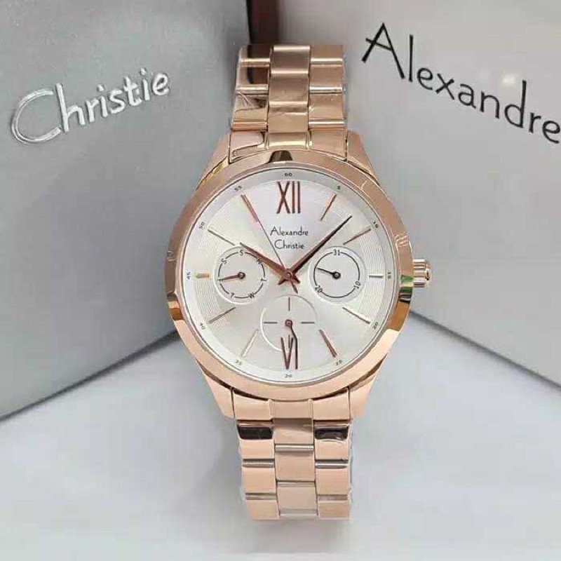 JAM TANGAN WANITA ALEXANDRE CHRISTIE 2796 AC2796 ROSEGOLD ORIGINAL