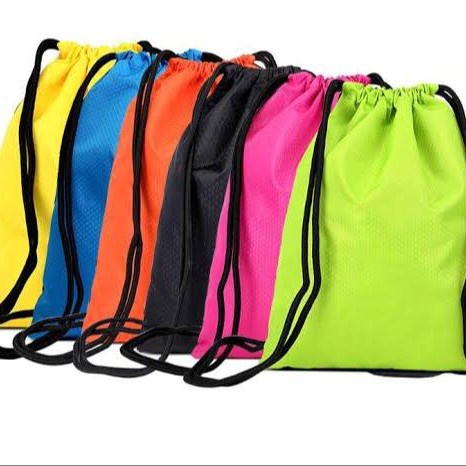 Tas Serut polos stringbag polos tas sepatu futsal