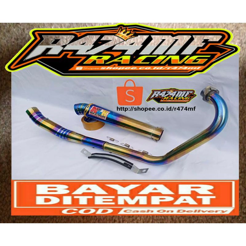 Knalpot NLK Bluemoon Buat Vixion / Mx King / r15 / cb150 / cbr150 / sonic / satria fu / Tiger