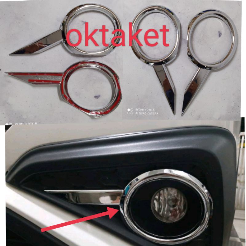 Cover/ ring foglamp all new rush Terios 2018 2020 2022 trd chrome