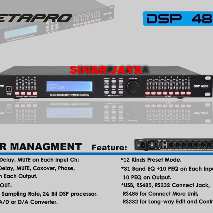 SPEAKER MANAGEMENT ZETAPRO DSP4800 DSP4800 DSP 4800 original