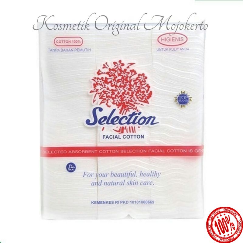 Selection Facial Cotton | Selection Kapas Kecantikan | Selection Kapas Tipis | Kapas Kecantikan 35 g