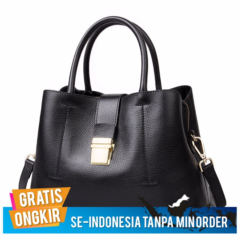 Slempang Import Wanita 2021 Kulit Korea Baru Bucket Bag Tas Tangan Kapasitas Besar s