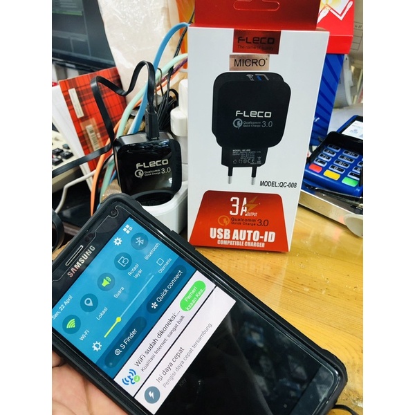 PROMO CHARGER FLECO PREMIUM QC008 MICRO FASTCHARGING QC3.0 ORIGINAL 3A [sultan]