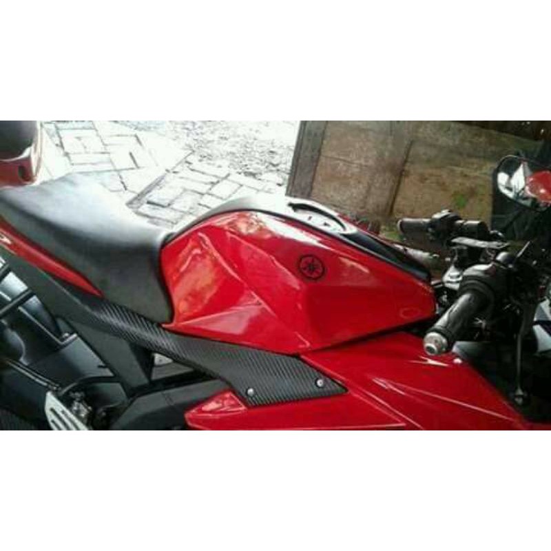 Kondom cover tangki r15v2 model r125 merah lis hitam