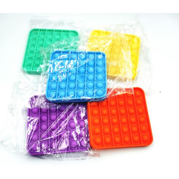 MB Pop It Murah Mainan Sensorik Pereda Stress/Fidget Pop Its Square Rainbow Multicolor Foxmind-2