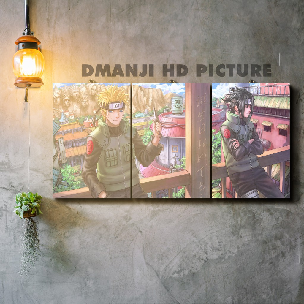 POSTER KAYU MULTIPANEL ANIME NARUTO / 20X30 / HIASAN DINDING NARUTO / PAJANGAN KAMAR TIDUR ANIME-HD - NRT 32