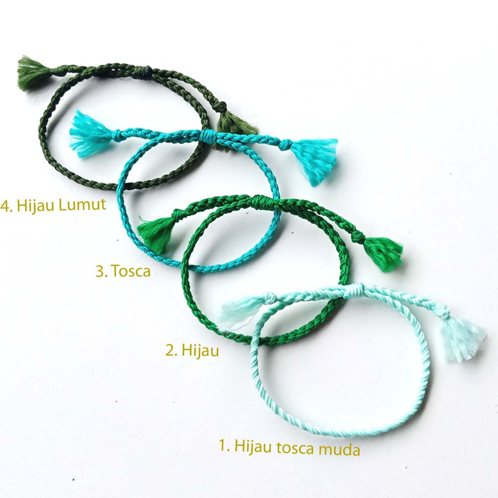 Gelang Tali Simple Green Series