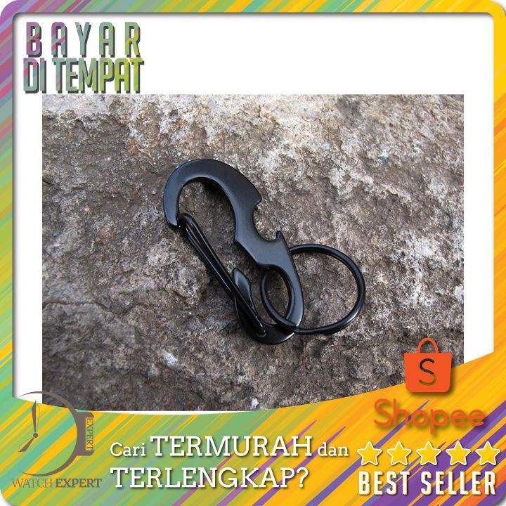 TERLARIS Black Beetle EDC Carabiner Stainless Steel with Bottle Opener - XT-11