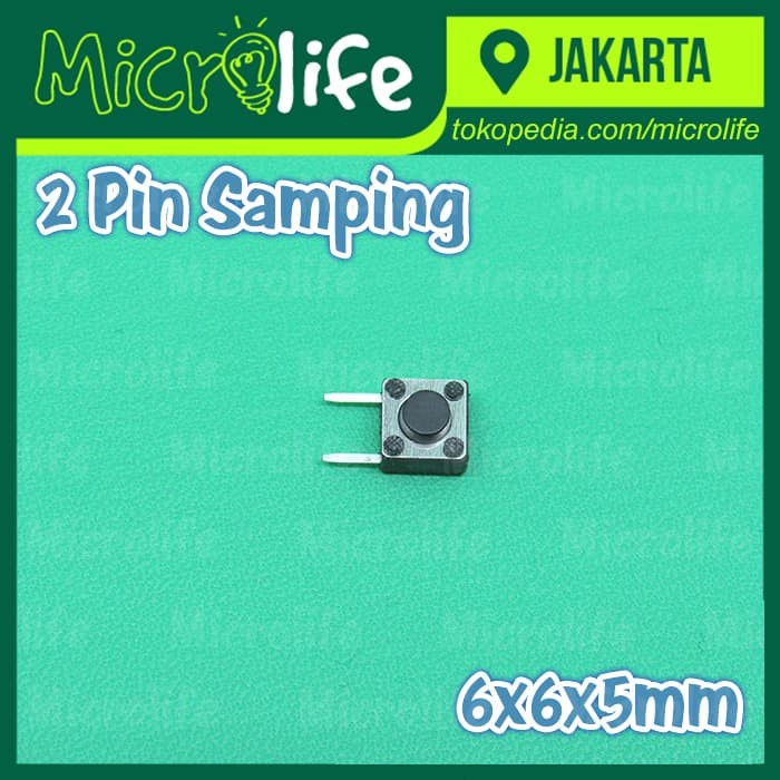 Micro Switch Button 6x6x5 mm Side 2 Pin Samping