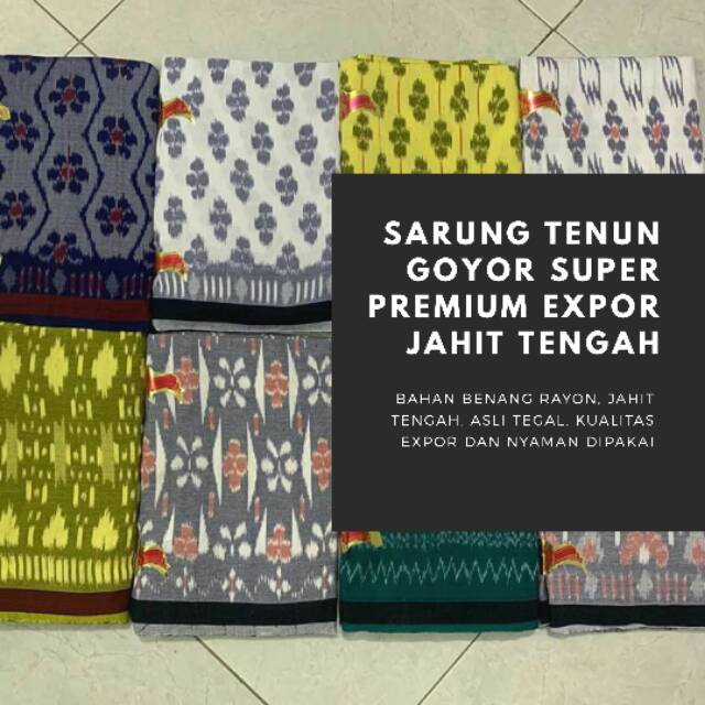 Sarung Tenun Goyor Botol Jahit Tengah Murah Asli Tegal Kualitas Espor
