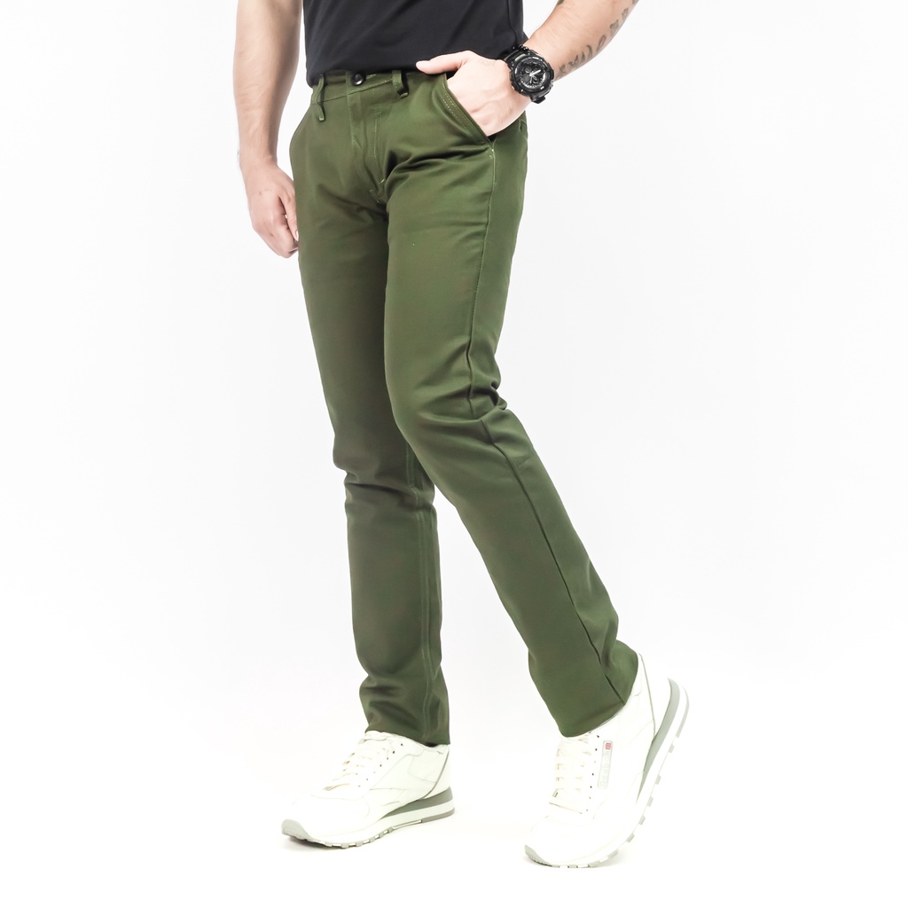 Gizmo Celana Chino Panjang Green Army