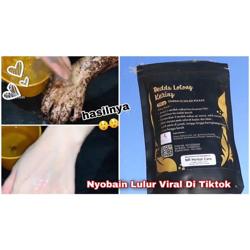 COD TERMURAH BEDDA LOTONG 50 Gram &amp; 100 GRAM LULUR TRADISIONAL VIRAL KHAS BUGIS BEDAK