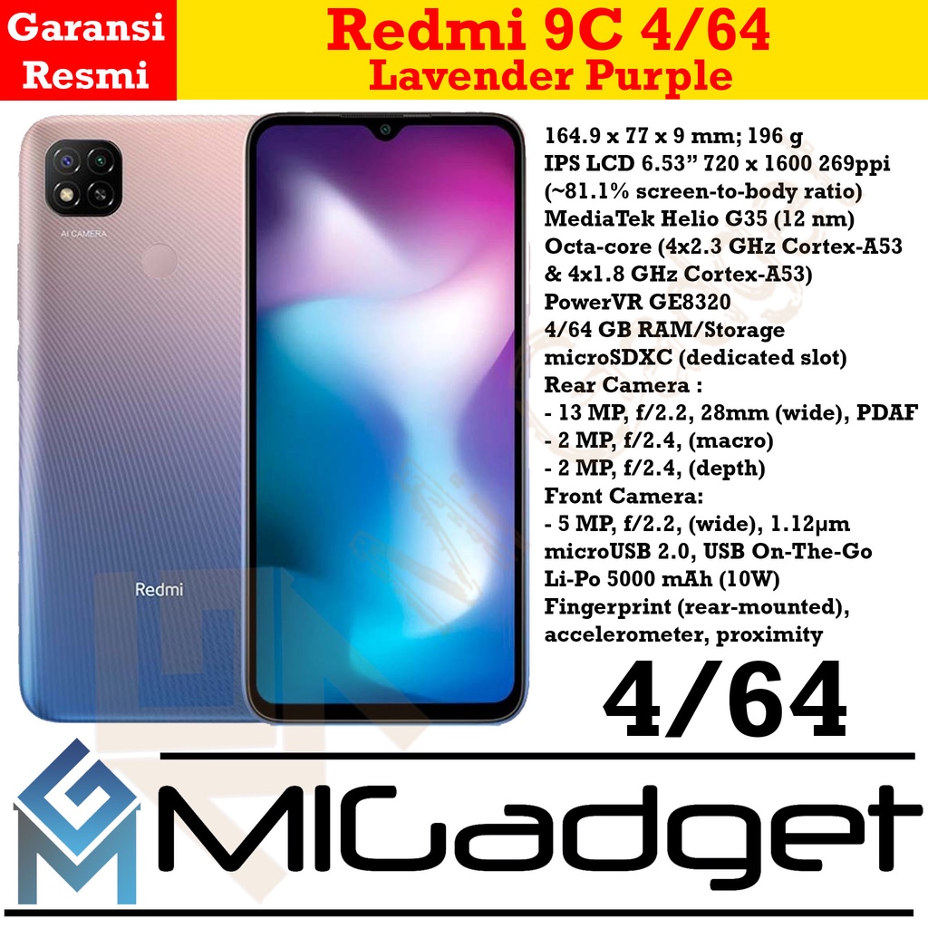 Redmi 9C 9 C 4/64 Garansi Resmi