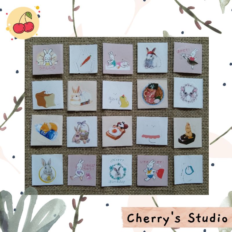 

Sticker Aesthetic Rabbit Life 10pcs / Sticker Kelinci / Sticker Scrapbook / Sticker Journal