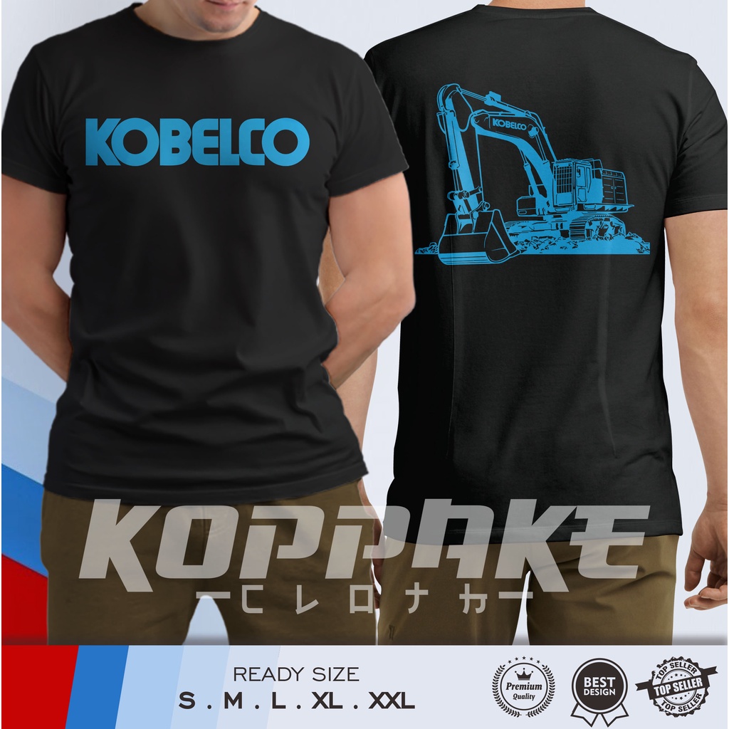 Kaos Alat Berat Excavator Kobelco Vector Baju Distro