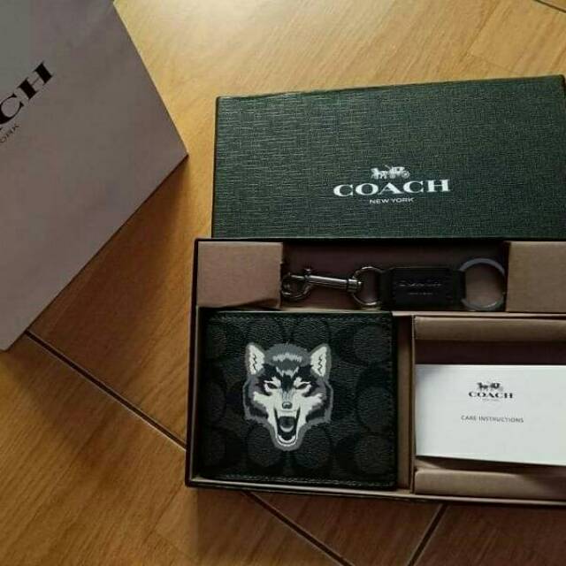 Coach wallet and keychain wolf (BM)