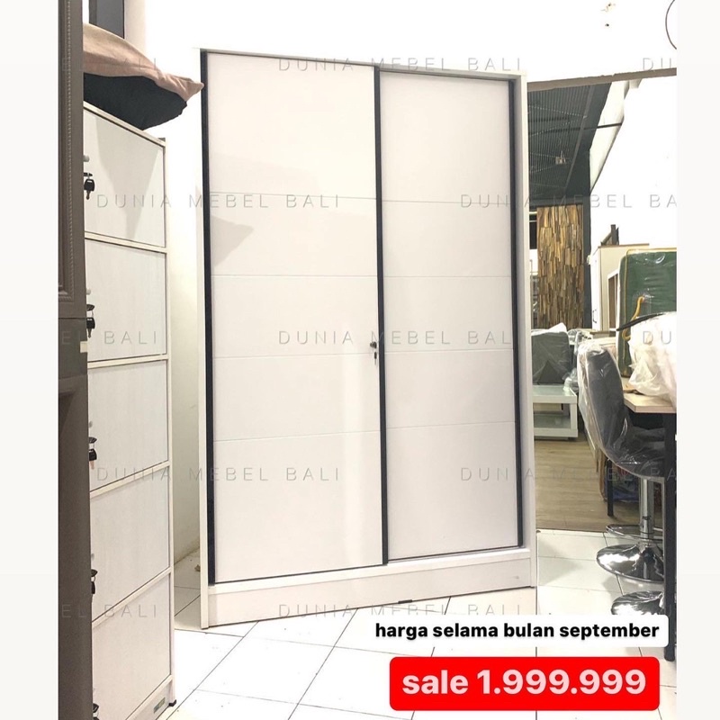 lemari sliding putih roberto