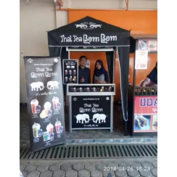 tenda cafe 1x2 full set murah