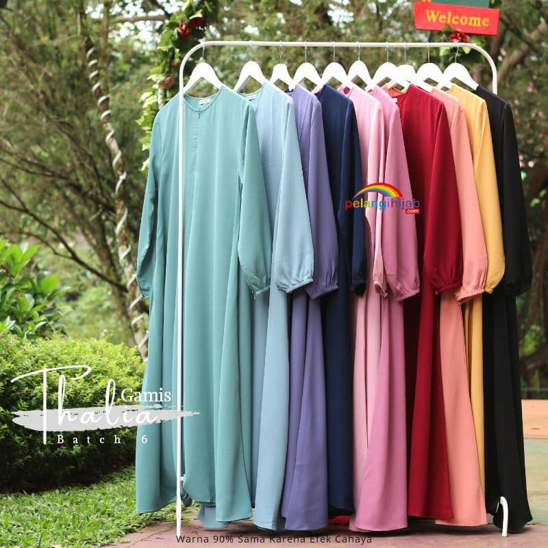 READY Gamis Thalia/Zayna/Syakila By Pelangi Hijab / Gamis Wolvis Toyobo Murah Adem