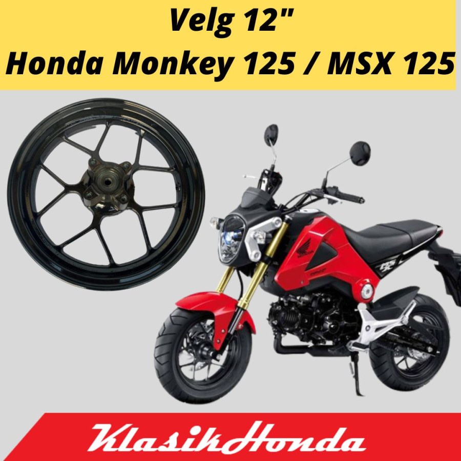 Velg 12" Honda Monkey 125 / MSX 125