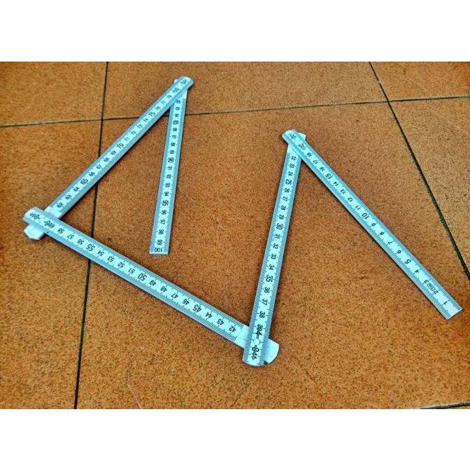 meteran tukang kayu mistar lipat penggaris tukang 100cm l MURMER SHOPEE