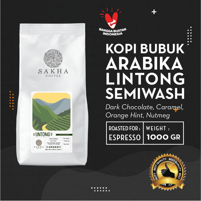 

Kopi Bubuk Arabika Lintong Sumatra Roast For Espresso 1Kg SAKHA COFFEE - KBALIN1000