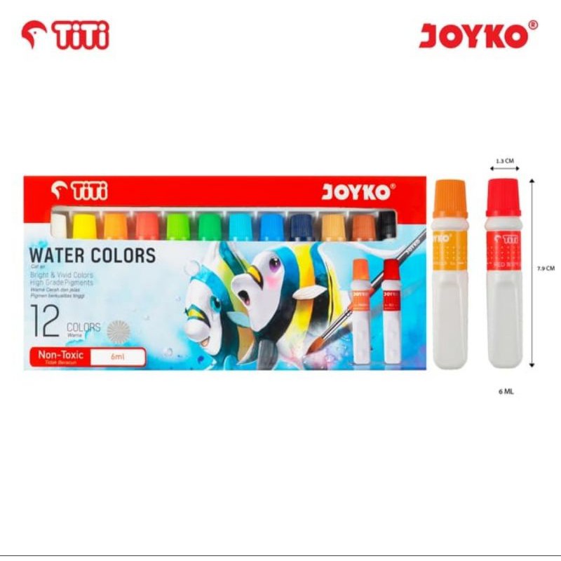 

water colour cat air joyko 12 warna