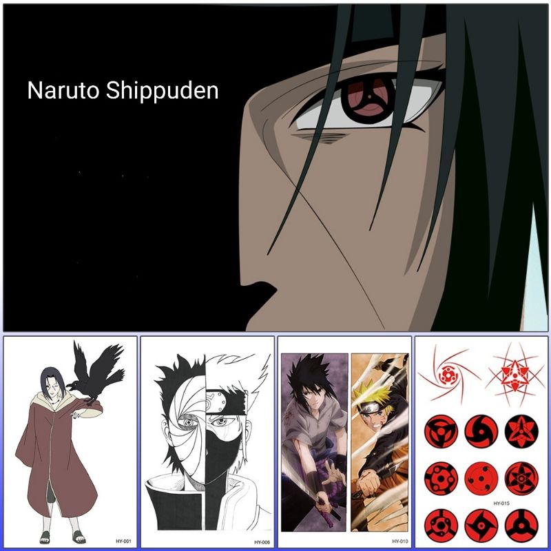 Tato Temporer Naruto Shippuden Tattoo Anime Temporary Tatto