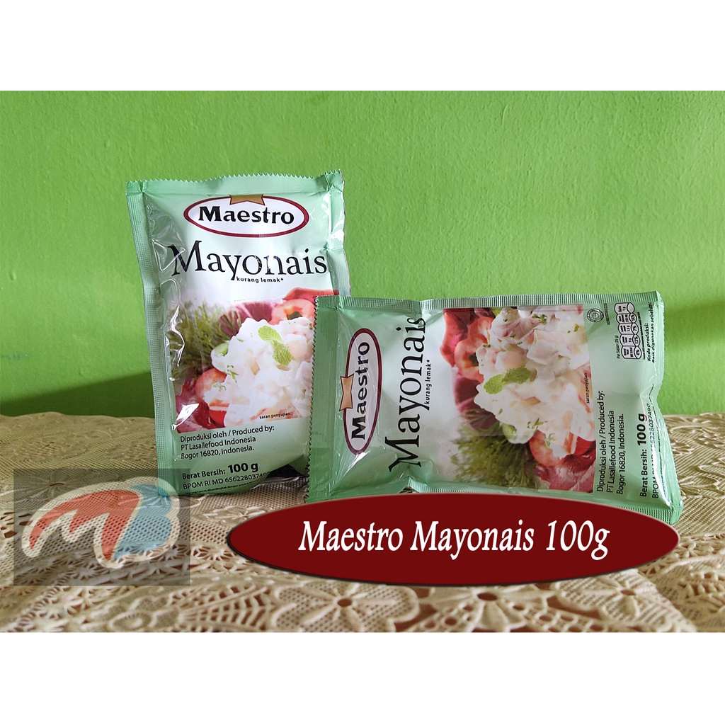 

Maestro Mayonnaise Pouch / Mayonaise / Mayones 100 gr Rendah Lemak Salad buah
