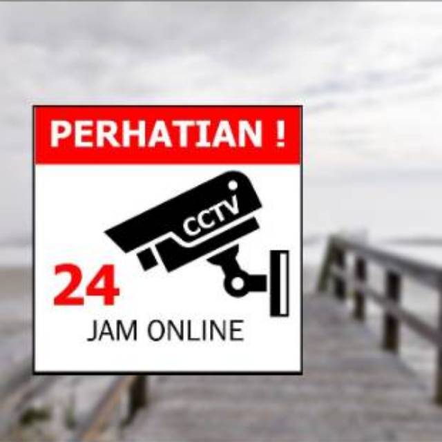 

STIKER PERHATIAN CCTV 24 JAM ONLINE STIKERS LABLE