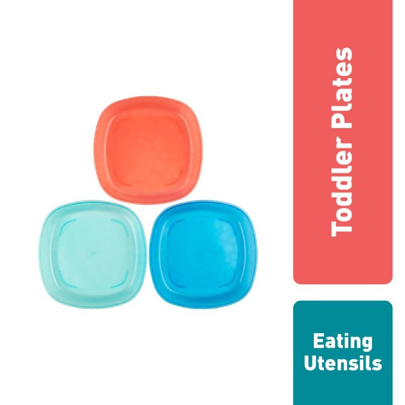 DR BROWNS TODDLER PLATES ISI 3 PACK / TF022