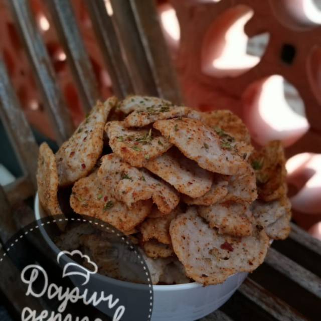 

Keripik basreng rasa pedas jeruk