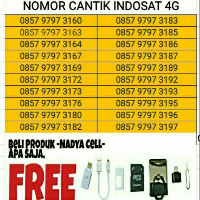 [ Bayar Di Tempat COD ] SERI RAPIH ABAB 9797 Kartu Perdana Nomor Cantik Indosat 4G