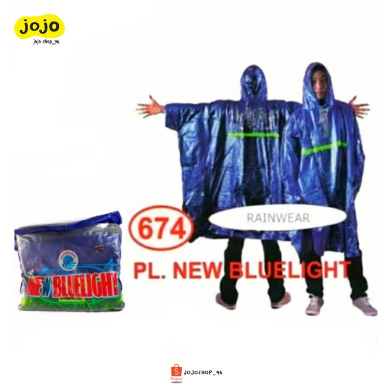 Jas Hujan Dewasa Ponco Lengan DHOLPIN 674 New Bluelight